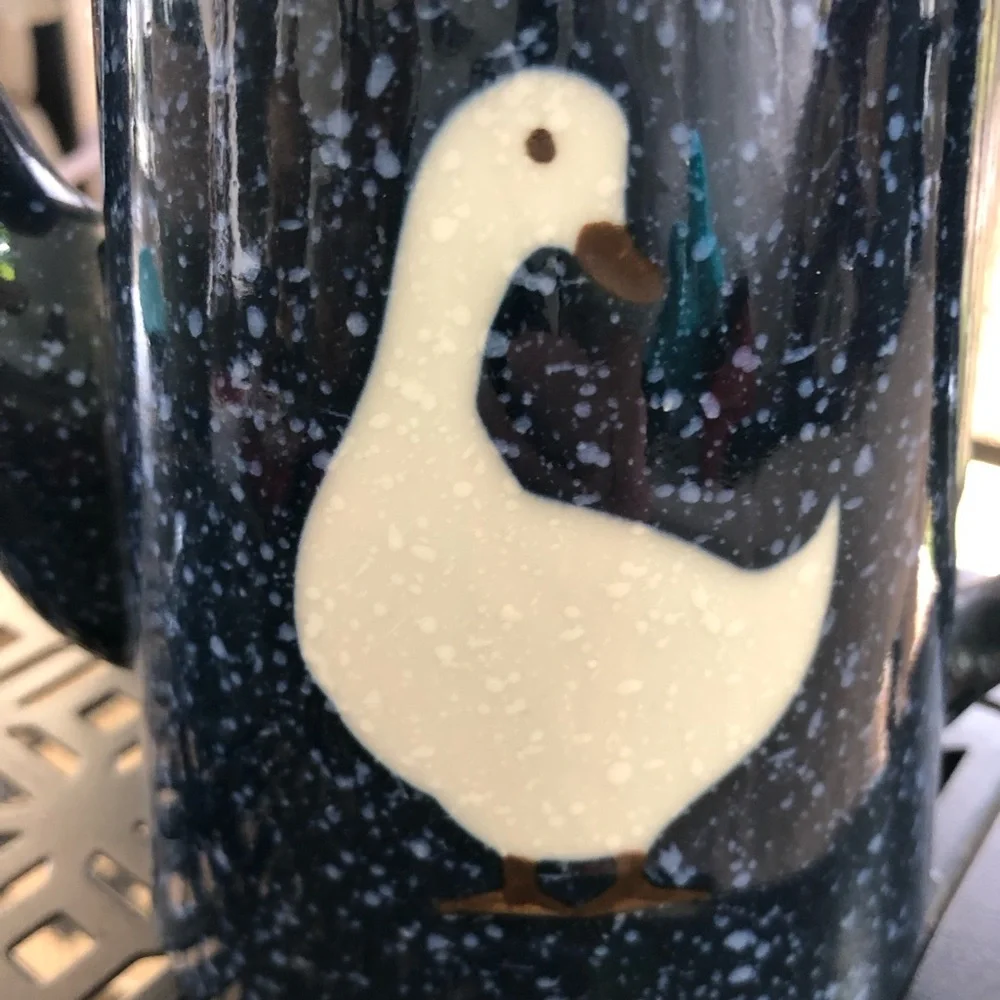 Otagiri VTG Speckled Goose Coffee/Tea Pot Blue and White Handcrafted in Japan - Picture 7 of 8